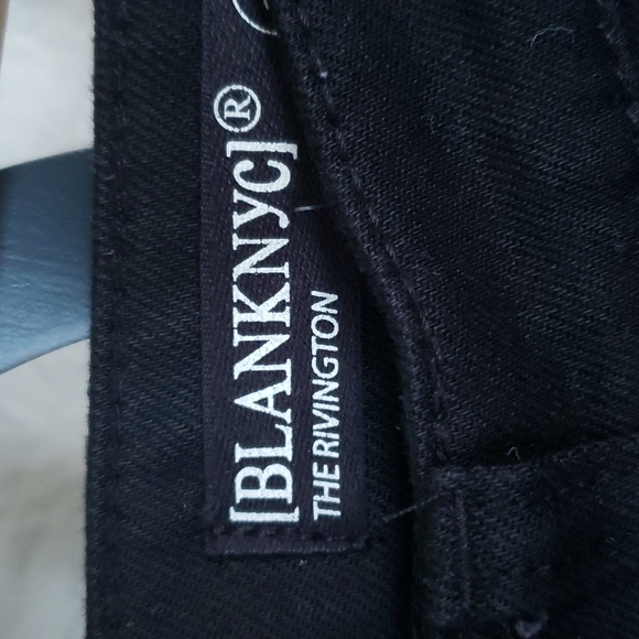 BLANK NYC The Rivington Black with White Stripe High Rise Jeans - Picture 4 of 9